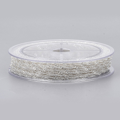 Soldered Brass Coated Iron Singapore Chains CH-T002-03S-1