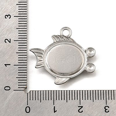 304 Stainless Steel Pave Natural White Shell Pendants STAS-C122-21E-02P-1