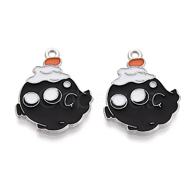 Halloween Theme Alloy and Enamel Pendants ENAM-T021-31A-02P-1