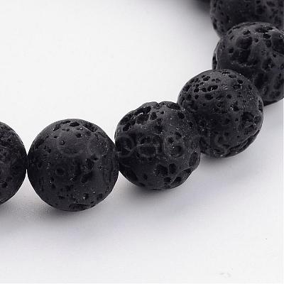 Natural Lava Rock Beads Strands G434-2-1