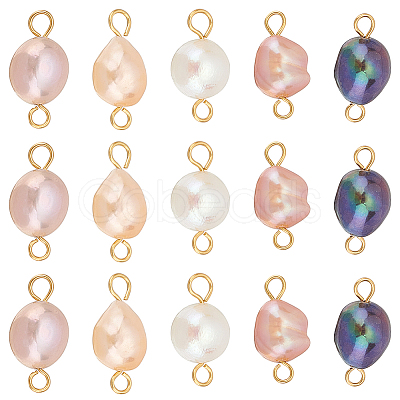 30Pcs Potato Natural Cultured Freshwater Pearl Connector Charms FIND-SC0005-37-1