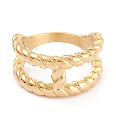Ion Plating(IP) 304 Stainless Steel Finger Rings RJEW-K233-47G-7-1