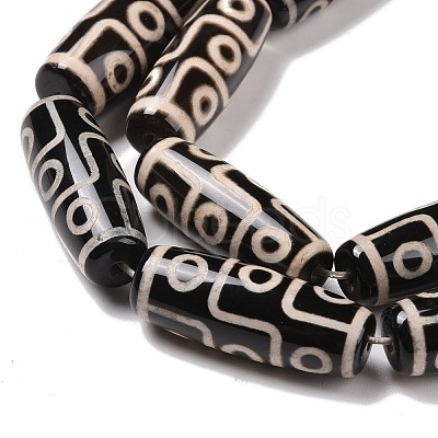 Tibetan Style 9-Eye dZi Beads Strands TDZI-G010-P01-1