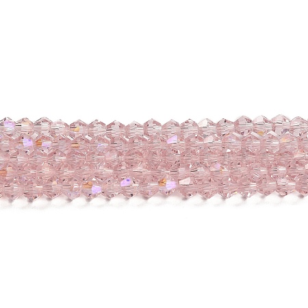 Transparent Electroplate Glass Beads Strands GLAA-F029-2mm-D26-1