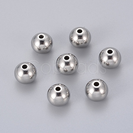 Tarnish Resistant 201 Stainless Steel Beads STAS-E021-10mm-1