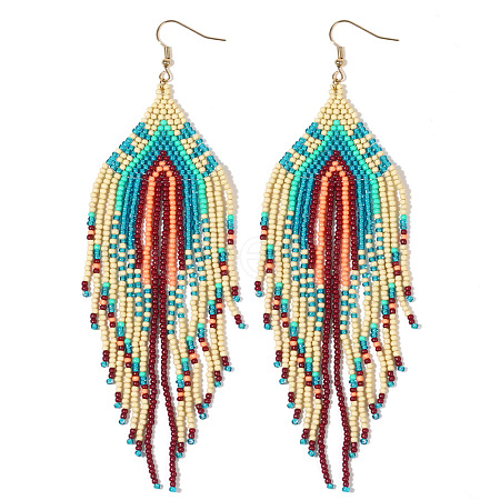 Bohemian Tassel Beaded Earrings for Women IU7226-5-1