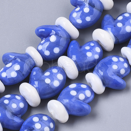 Handmade Lampwork Beads Strands LAMP-R142-05B-1