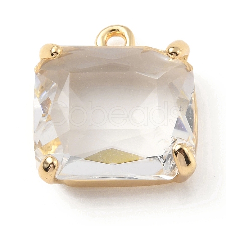 Brass with K9 Glass Pendants KK-C024-01KCG-1