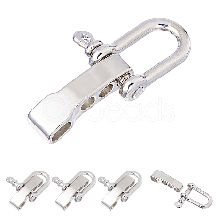 6 Sets Alloy D-Ring Anchor Shackle Clasps FIND-DC0007-79-1