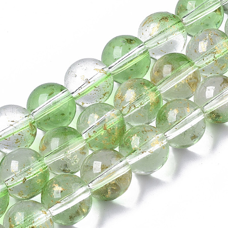Transparent Spray Painted Glass Bead Strands GLAA-N035-03D-B02-1
