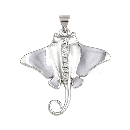 Brass Micro Pave Cubic Zirconia Pendants KK-A269-06P-1