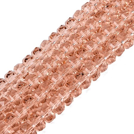 Transparent Glass Beads Strands GLAA-Q114-01A-A03-1