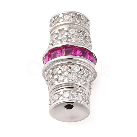 925 Sterling Silver Micro Pave Cubic Zirconia Screw Clasps STER-U005-03P-03-1