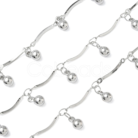 304 Stainless Steel Bar Link Chains CHS-G043-07C-P-1