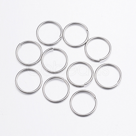 Tarnish Resistant 304 Stainless Steel Open Jump Rings X-STAS-P151-05-1