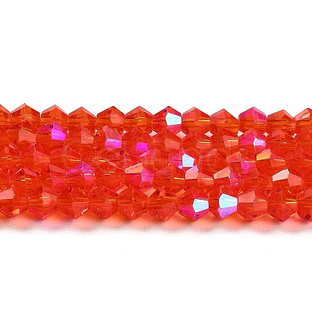 Transparent Electroplate Glass Beads Strands GLAA-F029-2mm-D14-1