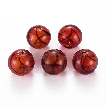 Transparent Handmade Blown Glass Globe Beads GLAA-T012-30A-1