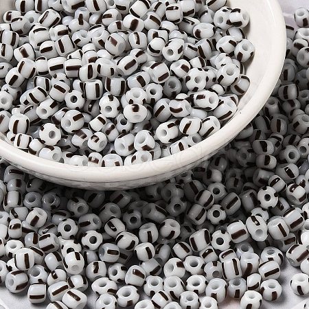 6/0 Opaque Colours Seep Glass Seed Beads SEED-F003-04A-12-1