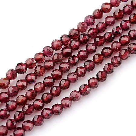 Natural Garnet Beads Strands X-G-K127-01F-2mm-1