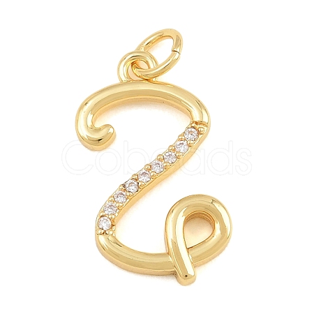 Brass Micro Pave Clear Cubic Zirconia Pendants CU-CBA7939-01Z-G-1