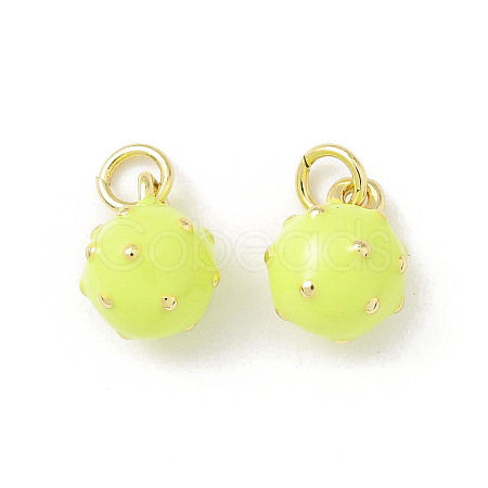 Brass Enamel Charms KK-B141-30G-1