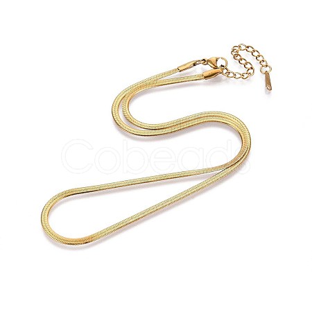 2.5MM 304 Stainless Steel Herringbone Chain Necklaces LS-NJEW-N058-01A-G-1