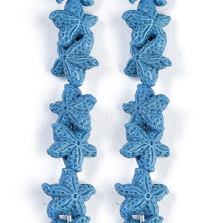 Synthetic Coral Dyed Carved Beads Strands CORA-K009-06A-07-1