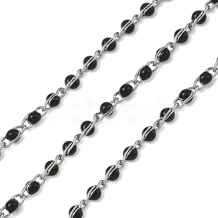 304 Stainless Steel Enamel Twisted Chains STAS-R100-40P-08-1