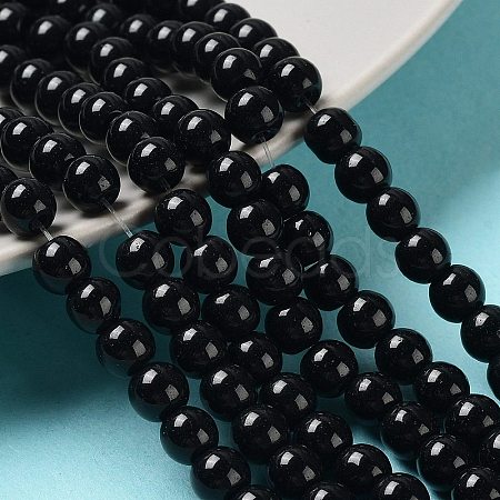 Baking Paint Pearlized Glass Pearl Round Bead Strands HY-Q003-6mm-80-1