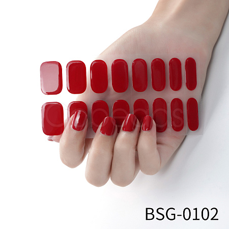 Nail Art Full Cover Nail Stickers MRMJ-YWC0001-BSG-0102-1