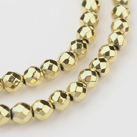 Eco-Friendly Long-Lasting Plated Non-magnetic Synthetic Hematite Smooth Beads Strands G-I175-34-3mm-G-1