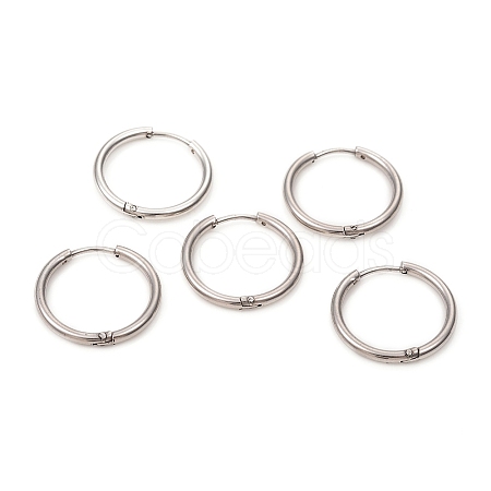 Tarnish Resistant 201 Stainless Steel Huggie Hoop Earrings LS-EJEW-L250-01K-P-1