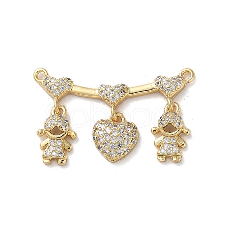 Brass Pave Cubic Zirconia Pendants KK-M287-05G-B-1