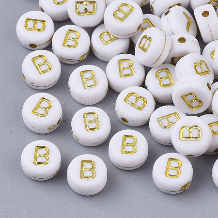 Plating Acrylic Beads X-PACR-R242-01B-1