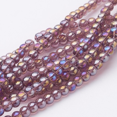 Glass Bead Strands GR8mm-03Y-AB-1