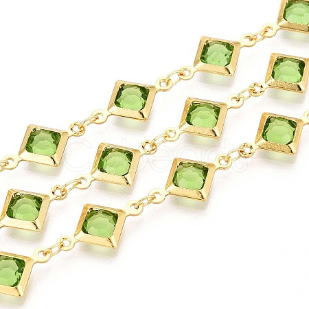 Brass Rhombus Link Chains CHC-N023-08C-G-1