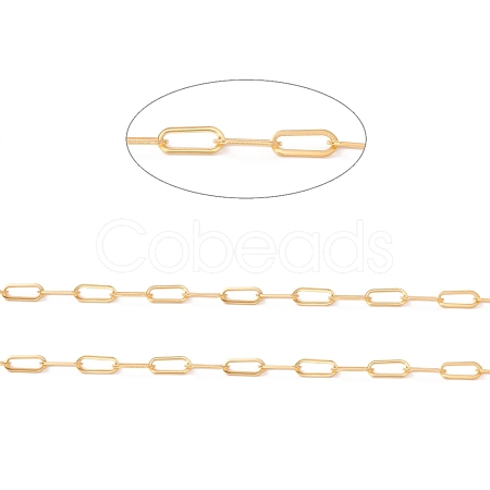 Ion Plating(IP) 304 Stainless Steel Paperclip Chains CHS-F017-02B-G-1