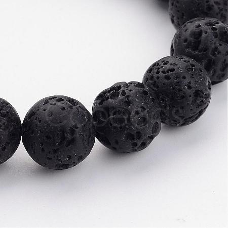 Natural Lava Rock Beads Strands G434-2-1