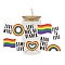 Rainbow Transfer Film, Hot Heat Vinyl Thermal Transfer Stickers for Cup, Flag, 110x230mm