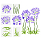 6Pcs 6 Styles Agapanthus Theme PET Hollow Out Drawing Painting Stencils, for DIY Scrapbook, Photo Album, Leaf, Flower Pattern, 297~300x210~300mm