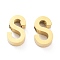 Ion Plating(IP) 304 Stainless Steel Charms, Alphabet, Golden, Letter.S, 8x5x3mm, Hole: 1.8mm