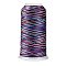 Segment Dyed Round Polyester Sewing Thread, for Hand & Machine Sewing, Tassel Embroidery, Purple, 12-Ply, 0.8mm, about 300m/roll