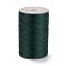 Round Waxed Polyester Thread String, Micro Macrame Cord, Twisted Cord, for Leather Sewing Stitching, Dark Green, 0.3~0.4mm, about 174.98 Yards(160m)/Roll