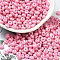 Baking Paint Luster Glass Seed Beads, Donut, Hot Pink, 4x2.5mm, Hole: 1mm, 6205pcs/pound