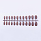 Solid Colors Matte Plastic False Nails Full Cover Fake Nails Tips, Natural Medium Length Press on Nails, Saddle Brown, 18~24x7~14mm, about 24pcs/set