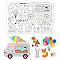 PVC Plastic Stamps, for DIY Scrapbooking, Photo Album Decorative, Cards Making, Stamp Sheets, Ice Cream Pattern, 16x11x0.3cm