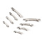 Biyun 100Pcs 4 Style Iron Hair Barrette Findings, French Hair Clip Findings, Platinum, 39~78x5.5~9mm, 25pcs/style