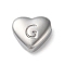 Non-Tarnish 201 Stainless Steel Beads, Stainless Steel Color, Heart, Letter G, 7x8x3.5mm, Hole: 1.5mm