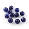 Round Imitation Cat Eye Resin Beads, Dark Blue, 6x5mm, Hole: 1.8~2mm