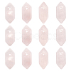 Olycraft Natural Rose Quartz Double Terminal Pointed Pendants G-OC0004-05C-1